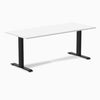 Zero melamine fixed office desk white desktop - Desky