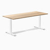 Desky zero hardwood white ash fixed office desk