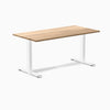 Desky zero hardwood white oak fixed office desk