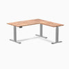 Electric l-shape softwood standing desk in acacia - Desky