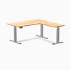 Electric l-shape bamboo standing desk - Desky