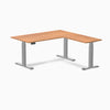 Desky Eco L-Shape Melamine Sit Stand Desk-Prime Oak Desky®