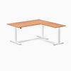 Desky Eco L-Shape Melamine Sit Stand Desk-Prime Oak Desky®