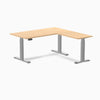 Desky Eco L-Shape Melamine Sit Stand Desk-Sublime Teak Desky®