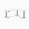 Desky Eco L-Shape Melamine Sit Stand Desk-White Desky®