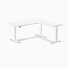 Desky Eco L-Shape Melamine Sit Stand Desk-White Desky®