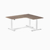 Desky L-Shape Melamine Sit Stand Desk-Natural Walnut Desky®