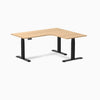 Desky L-Shape Melamine Sit Stand Desk-subliem teak Desky®