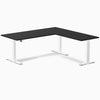 Desky Eco L-Shape Melamine Sit Stand Desk-Black Desky®