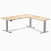 Desky Eco L-Shape Melamine Sit Stand Desk-Classic Oak Desky®