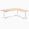 Desky Eco L-Shape Melamine Sit Stand Desk-Classic Oak Desky®