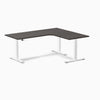 Desky L-Shape Melamine Sit Stand Desk-Burnished wood Desky®