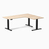 Desky L-Shape Melamine Sit Stand Desk-Classic Oak Desky®