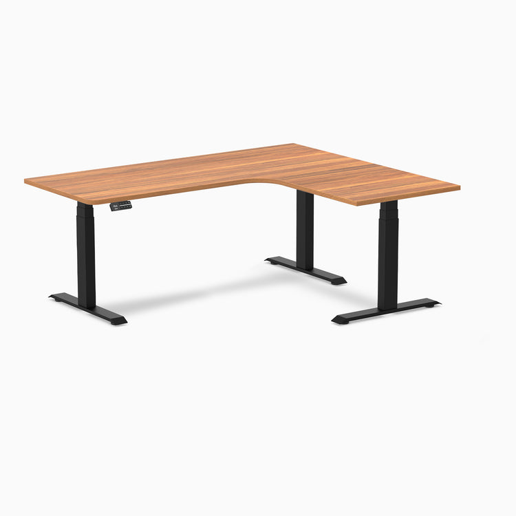 Desky L-Shape Melamine Sit Stand Desk-Prime oak Desky®