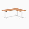 Desky L-Shape Melamine Sit Stand Desk-Prime oak Desky®