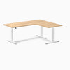 Desky L-Shape Melamine Sit Stand Desk-sublime teak Desky®