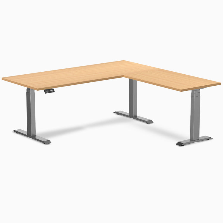 Desky L-Shape Melamine Sit Stand Desk