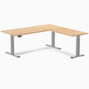 Desky Eco L-Shape Melamine Sit Stand Desk-Sublime Teak Desky®