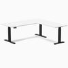 Desky Eco L-Shape Melamine Sit Stand Desk-White Desky®