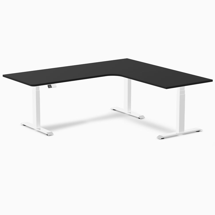 Desky L-Shape Melamine Sit Stand Desk-Black Desky®