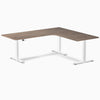 Desky L-Shape Melamine Sit Stand Desk-Natural Walnut Desky®