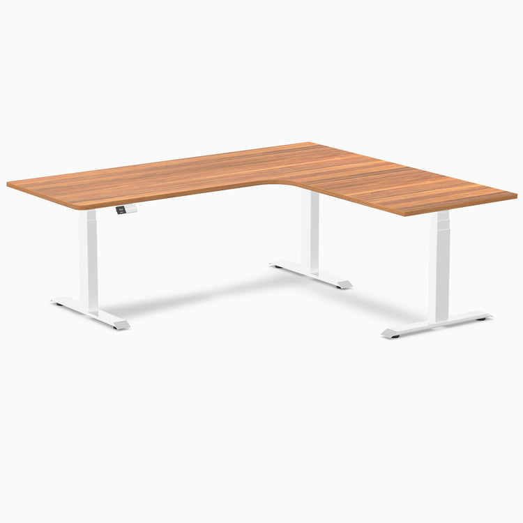 Desky L-Shape Melamine Sit Stand Desk-Prime oak Desky®