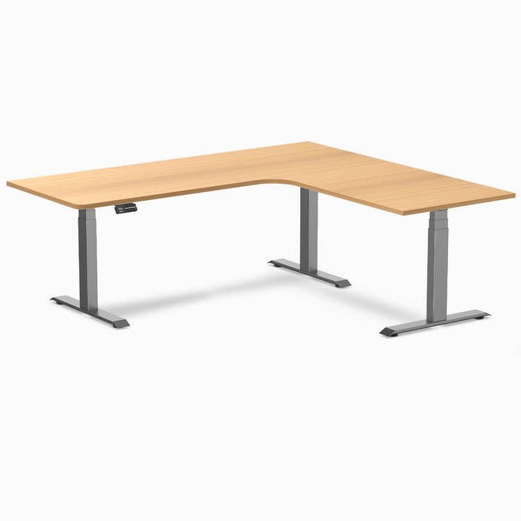 Desky L-Shape Melamine Sit Stand Desk