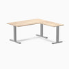 Fixed melamine l-shape fixed office desk classic oak - Desky