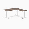 Fixed melamine l-shape fixed office desk jarrah legno - Desky