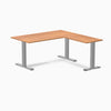 Fixed melamine l-shape fixed office desk prime oak- Desky