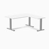 Fixed melamine l-shape fixed office desk white - Desky