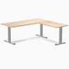 Fixed melamine l-shape fixed office desk classic oak - Desky