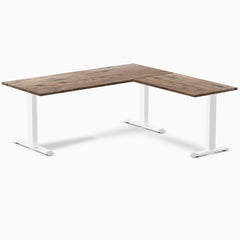 zero hardwood l-shape computer desk Harwood natural walnut - Desky
