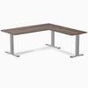 Fixed melamine l-shape fixed office desk jarrah legno - Desky