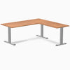 Fixed melamine l-shape fixed office desk prime oak- Desky