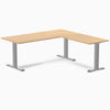 Fixed melamine l-shape fixed office desk sublime teak - Desky