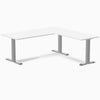 Fixed melamine l-shape fixed office desk white - Desky