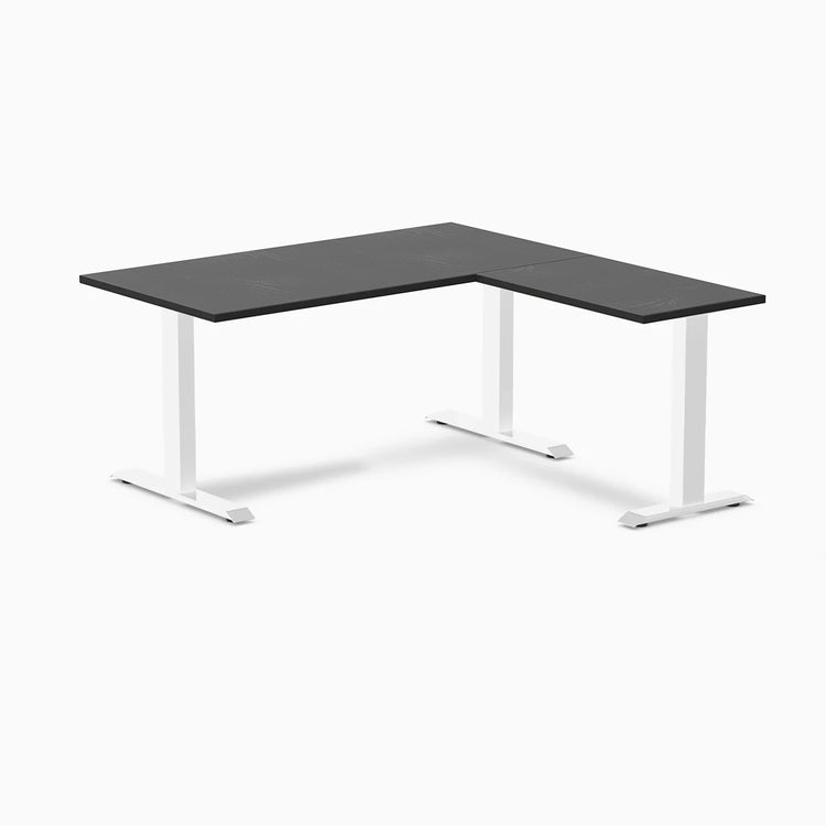 Desky Zero Hardwood L-Shape Office Desk