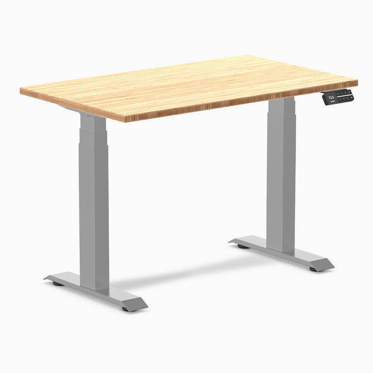 Electric dual mini bamboo standing desk bamboo - Desky