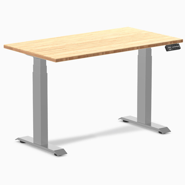 Electric dual mini bamboo standing desk bamboo - Desky