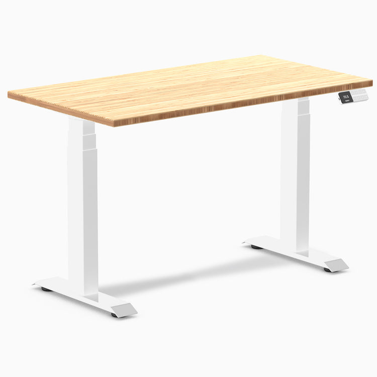 Electric dual mini bamboo standing desk bamboo - Desky