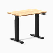 dual mini bamboo standing desk bamboo - Desky