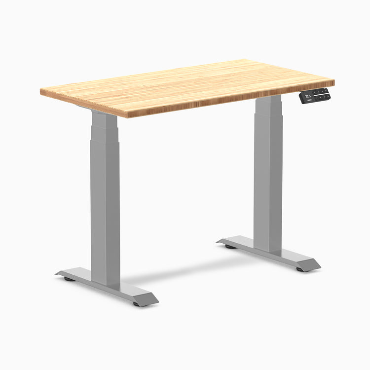 Electric dual mini bamboo standing desk bamboo - Desky