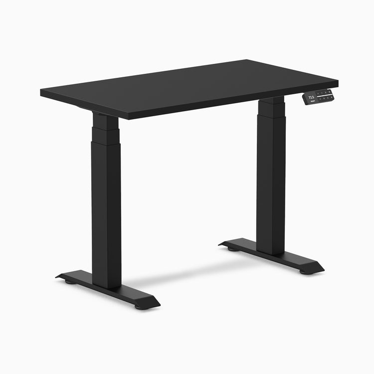 Desky Dual Mini Sit Stand Desk-Black melamine Desky®