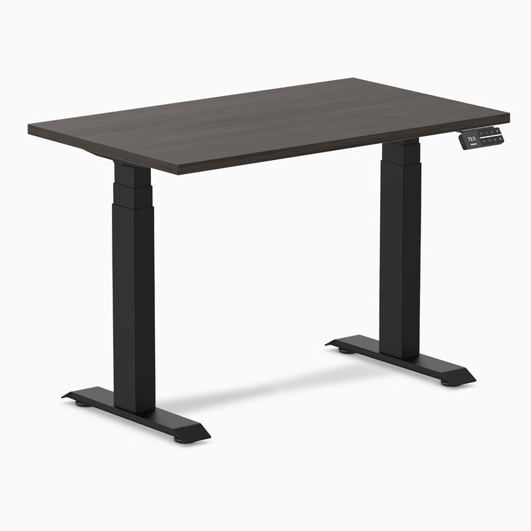 Desky Dual Mini Sit Stand Desk-burnished wood Desky®