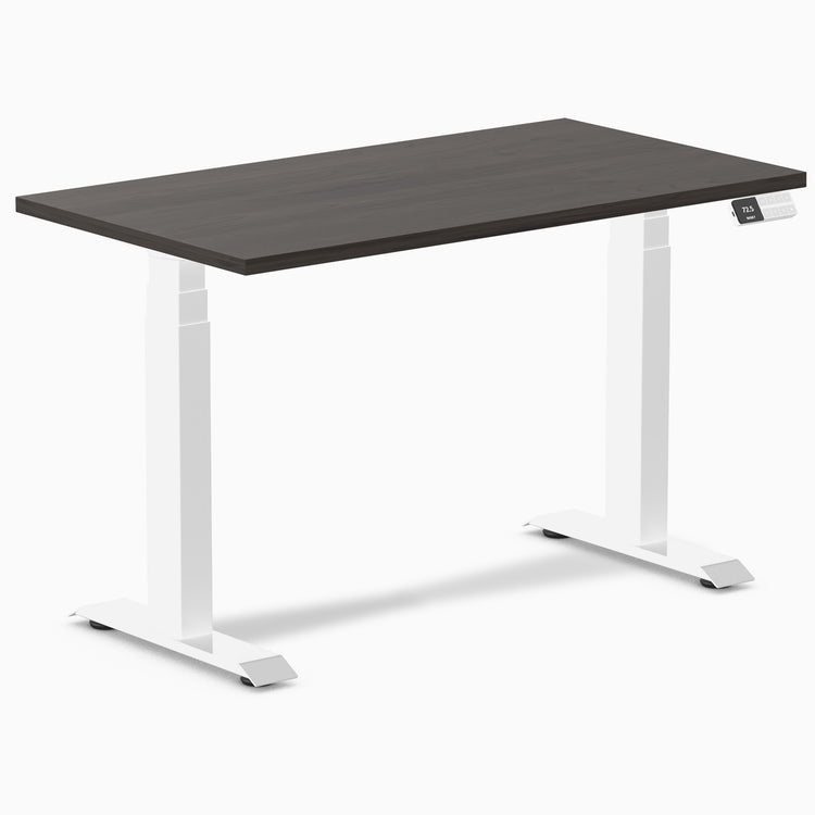 Desky Dual Mini Sit Stand Desk-burnished wood Desky®