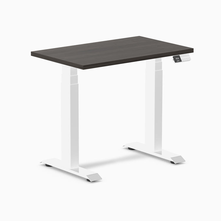 Desky Dual Mini Sit Stand Desk-burnished wood Desky®