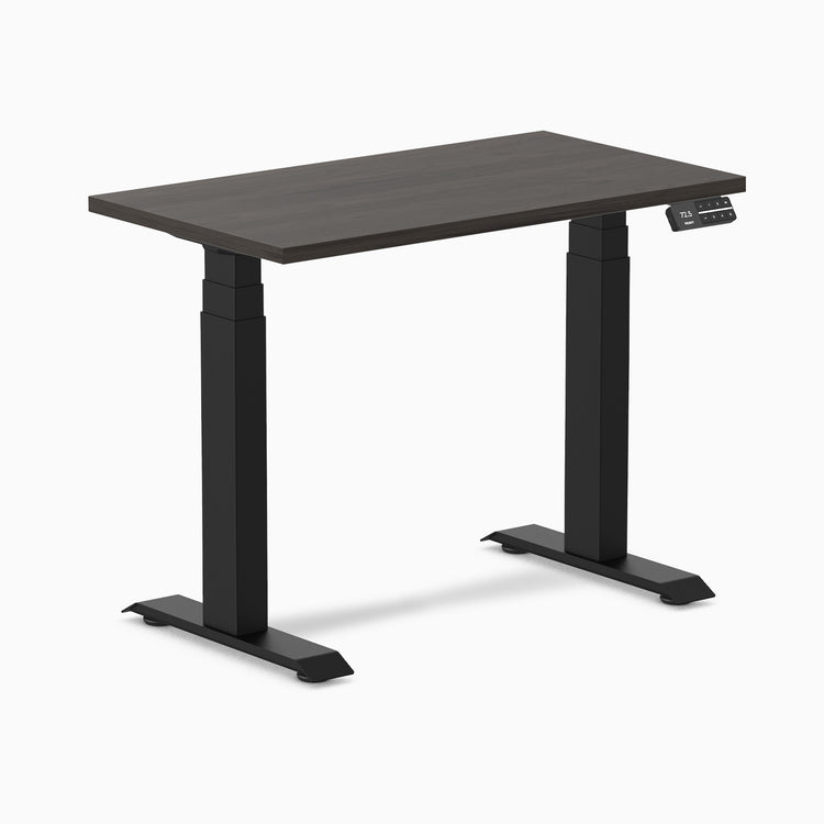 Desky Dual Mini Sit Stand Desk-burnished wood Desky®