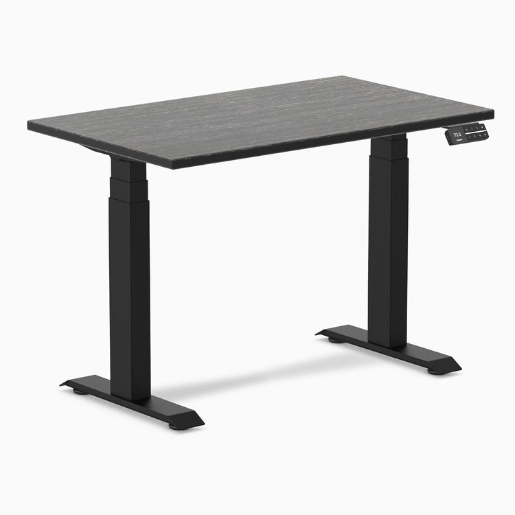 Electric dual mini bamboo standing desk dark bamboo - Desky