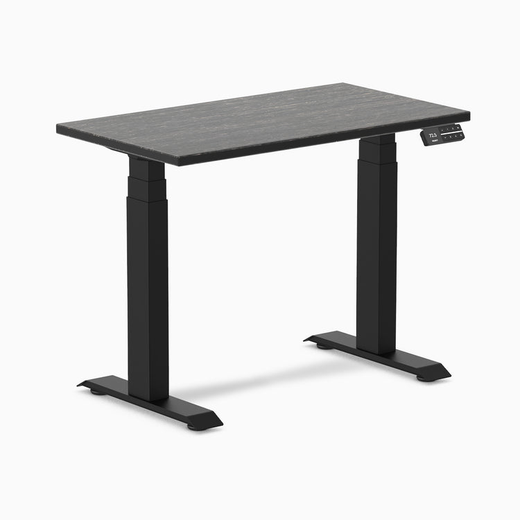 Electric dual mini bamboo standing desk dark bamboo - Desky